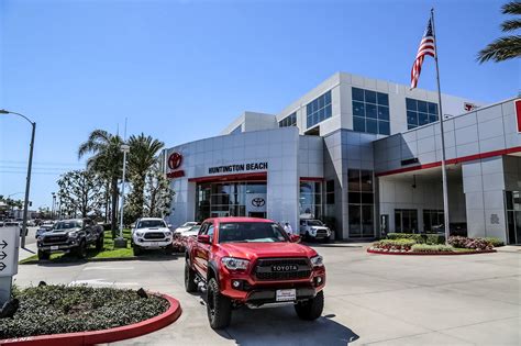 Toyota of huntington beach - 4.2(311 reviews) 18881 Beach Blvd Huntington Beach, CA 92648. Visit Toyota of Huntington Beach. Sales hours: 8:00am to 9:00pm. Service hours: 7:00am to 6:00pm. View all hours. Sales.
